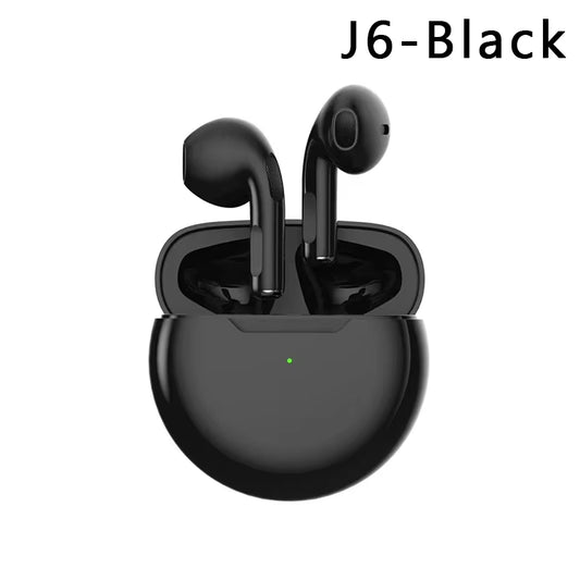 TWS Pro 6 Earphone Bluetooth Headphones with Mic 9D Stereo Hifi Earbuds for Iphone IOS Android Wireless Bluetooth Headset