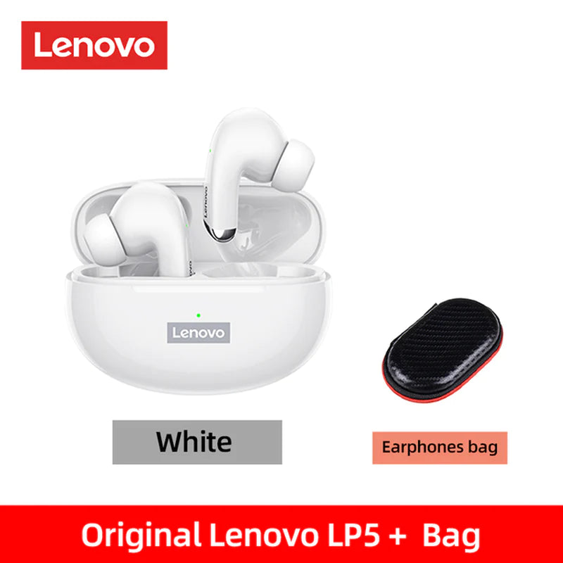 **Lenovo LP5 Wireless Bluetooth Earbuds: Hi-Fi Sound & Waterproof Design**